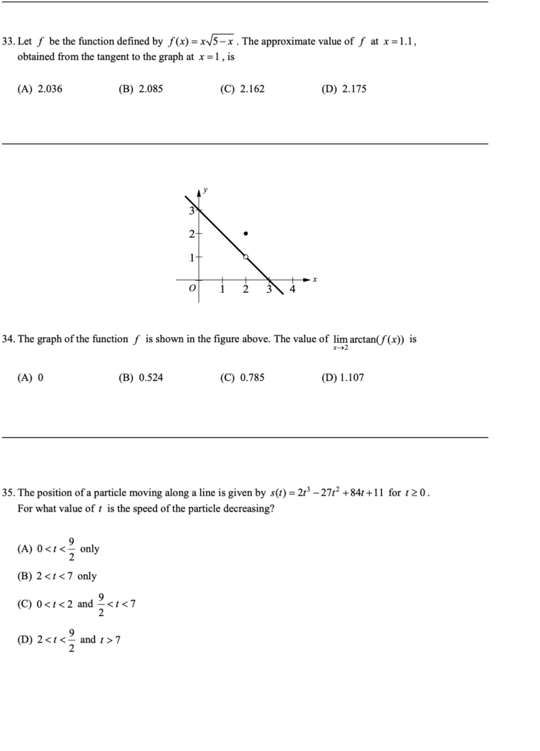 AP Calculus AB Practice Test 1